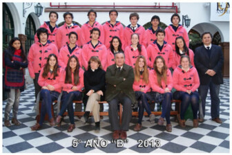 PROMOCIÓN 2013 • 5º A: ANGEL, Marcos Joaquín. ASTE, Tomas. BARREDO, Ludmila María. BORDA, Estefanía. FAUR, Brian Isaac. GARCIA MIGUEL, Carolina. GIUNTINI, Mateo. GONZALEZ CARVAJAL, Santiago Juan. GRECO COPPI, Agustín Tomas. LEE, María José. LISA, Agustina. MANGIONI, Gabriela. MARQUEZ, Agustín María. MATTIO, Ignacio Darío. MENENDEZ, Pedro. ROMERO, Guadalupe. SANCHEZ CHECA, María Florencia. SOTO, Lucía Manuela. TITTO, Ricardo Alejandro. YOMA, Jorge Anwar. ZAPIOLA GARCIA, Calixto. 5º B: BARRACO, Tomas. CAINZO, María Del Rosario. CASARES, Federico Martin. DABAS, Paloma Ailen. FARAH, Nicolás Daniel. FERNANDEZ, Álvaro Juan. FERNANDEZ LOLEO, José Abel. GIULIANI FERRARI, Martina. GOGORZA, Camila. GONZALEZ BAQUE, Pilar. KOZAMEH, Julia. LABRIT, Tomas Pedro. LORENZO, Julia. MORA, Daniel. RENOM, Matías Abel. RIVAS, Paula. RODRIGUEZ SOURROUILLE, María Victoria. SALDOMANDO, Juan Manuel. SZEMZO, Tomas Jorge. TAIN MELHEM, Hernán Ignacio. VASQUEZ, Ramiro Gustavo. 5º C: ALEGRE, María Belén. ANTONELLI, Luciano. ARCE, Florencia Sol. BULYGIN, Pedro. CAIA, Tomas. CHELLI, Tatiana. FORTUNATO, Joaquín Alberto. GARCIA SEOANE, Delfina. GREGORINI, Cosima. KIM, Micaela. LOZANO, Ramiro. MAINAR CUDA, Tomas Federico. MALLO, Sofía Carla. MATTA Y TREJO, Federico. NAVILLI, Alfredo. ORSILLO, Manuel. PEREYRA SIBILLA, Pedro José. SAGALOVSKY, Tatiana. SASTRE, Pedro. TRAMA, Lucía Magali. YACONIS, María Daira.