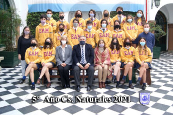 PROMOCIÓN 2021 • 5º Orientación en Ciencias Naturales: ALLOIS, Felicitas Victoria. ARRIOLA, Iñaki Xavier. BASBUS LESCANO, Sofía del Pilar. BRIANO, María Julieta. CARIDE LAINZ, Trinidad. COLABARDINI, Sofía Inés. DONCEL CRUZ, Paula. FERNÁNDEZ, Alfonso Faustino. LABONIA, Juan Manuel. LAURO, Guadalupe. LOZANO, Joaquín. RILO, Juan Manuel. RUA CEREZOLI, Octavio Martín. SALAS GONZALEZ, Luca Antonio. SANTOS, Lola. SARIDIS, Alexia. STAGNITTA, Lara. TREMONTI, María Victoria. VACCA BARIFFI, Matías Pablo. 5º Orientación en Ciencias Sociales y Humanidades: ALLENDE USIETO, María Sol. AMEIJEIRAS, Francisco. BARIJHOFF, Lara Estefanía. BIEDMA, Mateo. BOTTURI, Robertino. CADIROLA, Juan Ignacio. CERSOSIMO, Giovanna Sol. DE CILLIS, María Victoria. FABBRI IRISARRI, Nina. FIA, Josefina Inés. GARATE NAJM KARAM, Matteo. GUERRERO MULLER, Mercedes. LEMME LAGGER, Tobías. LORENTE, Santiago. MARTINEZ CARNELLI, Rocío. MENTASTI, Felipe. ORLANDI, Lorenzo Pablo. PANIZZA, Isabella. PELLIZA, Juana. REMONDI VIEIRO, Agostino. VENTURA BURGUEÑO, Valentina.