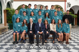 PROMOCIÓN 2024 • 5º Orientación en Ciencias Naturales: BRISIGHELLI GATTI, Catalina. CHIARADÍA, Nicolás. D´ANGELO GONZALEZ, Rocco. DONCEL CRUZ, Victoria. EDI, Santino. FERREIRA GUERRICO, Marcos. FILGUEIRAS, Lorenzo Aurelio. GIAMPIETRO, Francesca. MARANGÓS, María Olivia. MIAGRO, Carola. ORLANDI, Amelia. PANDIANI, Pedro. REMIS, Francisco. SILVA OLIVEIRA C, Felipe. STAGNITTA, Mateo. STERN, Ignacio. VACCA BARIFFI, Tomás. 5º Orientación en Ciencias Sociales: BENVENUTI, Lucas. CASTELLINO, Lucía. CHOI, Daira Minhye. DA GRAVA, Francisco Mateo. FERRERA MORÁN, Facundo. FLORIDO, Ezequiel Valentín. GELMAN, Julia. GARCÍA GINÉS, Valentino. GIUSTI, Emiliano. GUAN, Santiago. HERRERO, Inés. LAPIEZA, Camila. NEIIENDAM, Tomás. PEREZ MONTEIRO, Francisco. PRADO, Pilar María. QUIÑONES, Juana. TIRONE, Francisco. TISSERA, Valentina. VARELA, María. FIGUEROA, Delfin